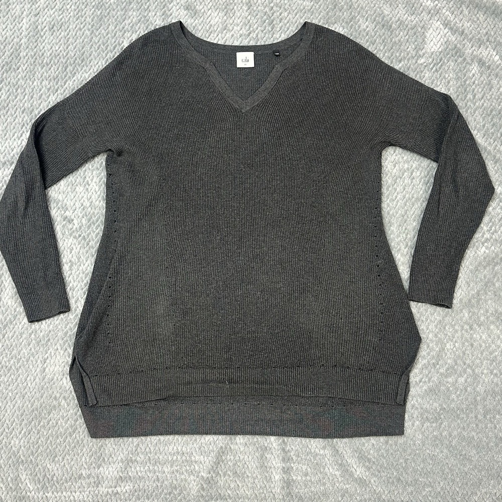 CAbi Tunic Oversized XS Long Sleeve Knit Sweater Pullover Comfy Lagenlook Layer